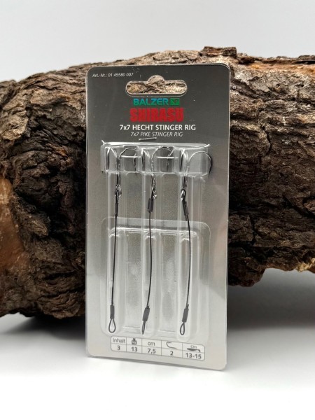 Balzer Shirasu 7x7 Hecht Stinger Rig 13 kg 7,5cm 9cm