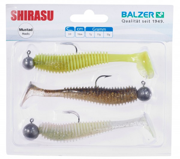 Balzer Shirasu Akiri Worm Set 10cm 3 Farben