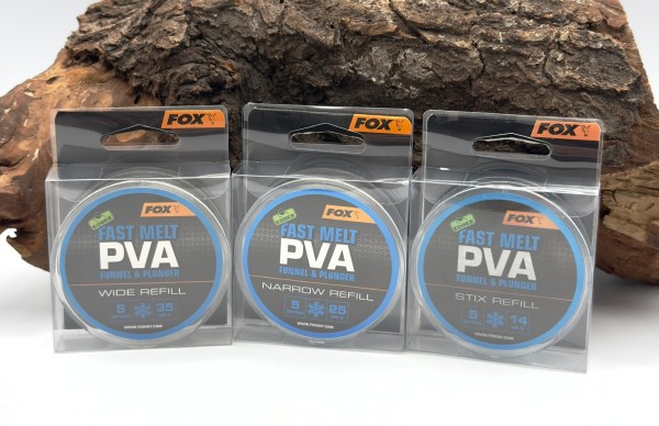 Fox Edges PVA Fast Melt Refill 5m 14mm 25mm 35mm Winter flaches Wasser