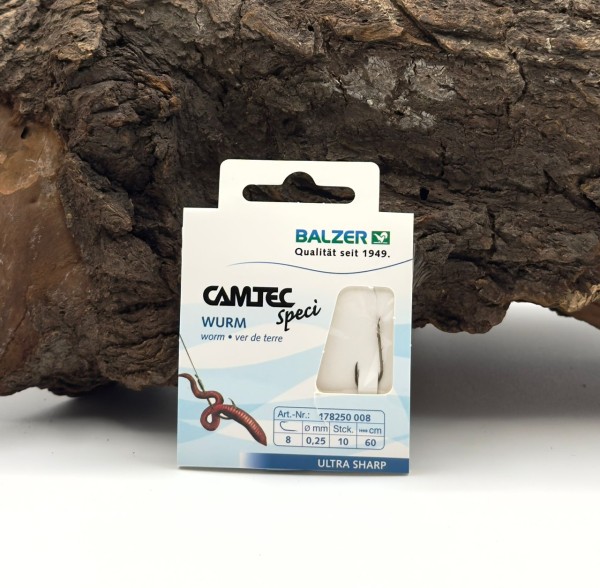 Balzer Camtec Speci Wurmhaken brüniert 60cm Gr. 1 2 4 6 8 10 12