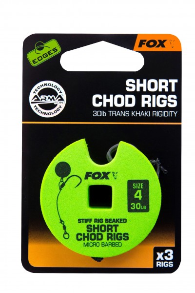 Fox Edges Stiff Chod Rig Short x3