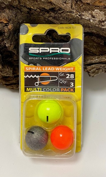 Spro Spiral Lead Weights Multi Color Pack 5g 7g 10g 14g 18g 21g 28g