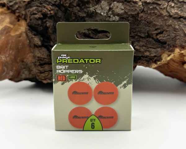 Fox Rage Predator Bait Poppers Auftriebskörper Deadbait Rot & Natural