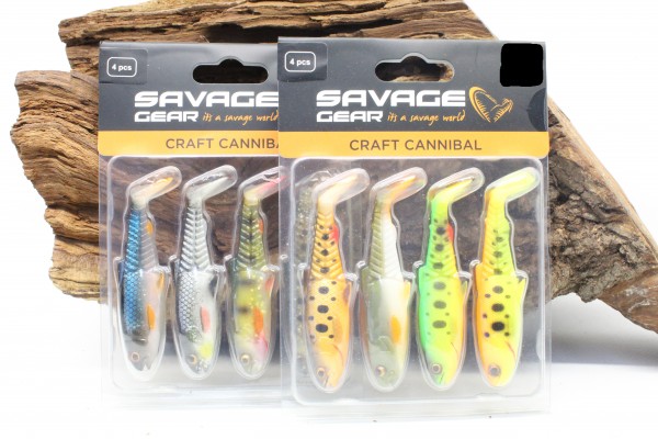 Savage Gear Craft Cannibal Paddletail Clam Packs Clear Water Mix / Dark Water Mix 12,5cm 20g
