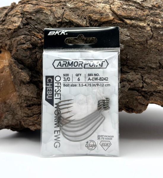 BKK Armorpoint Offset Worm EWG Chebu #2 bis #4/0 Offsethaken
