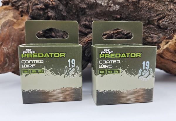 Fox Rage Predator 19-Strand Coated Wire 10m - 26lb/12kg 46lb/21kg Stahlvorfach