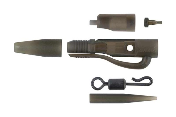 Fox Edges Tubing Lead Clip Kit Naturals Green / Camo 5 x Montage-Set