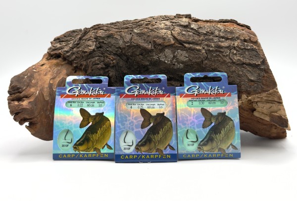 Gamakatsu 3510F Carp Karpfenhaken Schwarz Gr. 2 4 6 - 60cm SALE