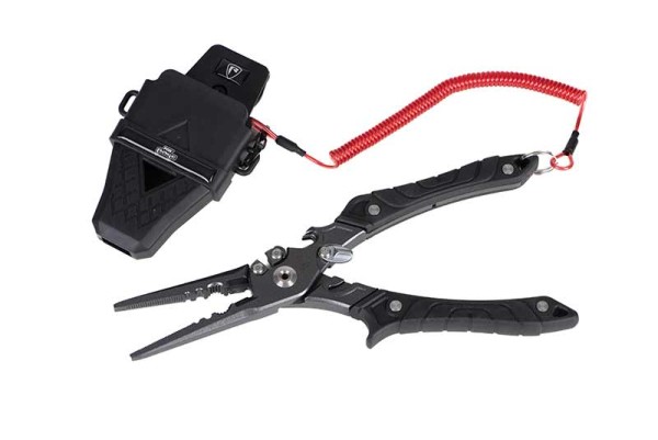 Fox Rage 9" Belt Pliers Kombizange mit Flaschenöffner Holster und Spiralkordel