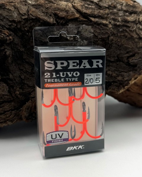 BKK Spear-21 UVO Treble Hook Drillinge Orange