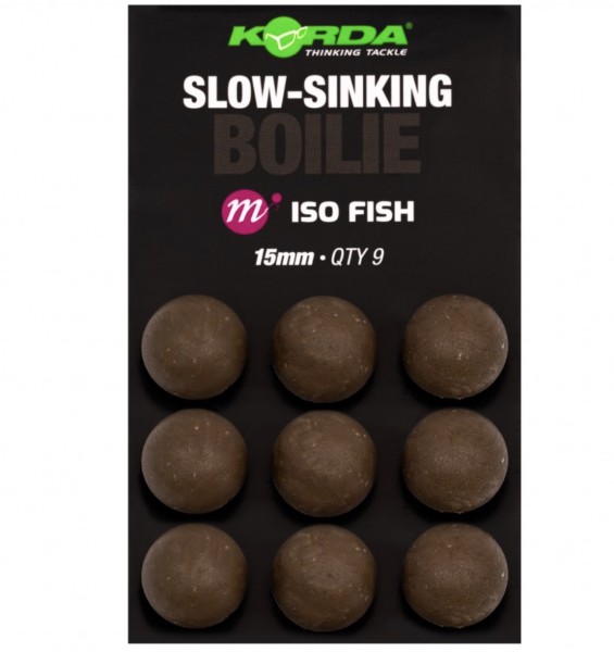 Korda Slow Sinking Boilie Wafter Mainline ISO Fish 15mm 18mm Plastic