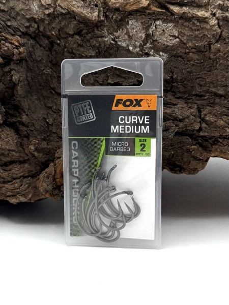 Fox Curve Medium PTFE Karpfenhaken Micro Barbed Gr. 2 4 6