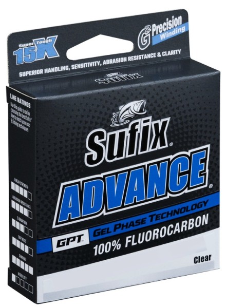 Sufix Advance FC Fluorocarbon 91m 0,205mm bis 0,310mm Vorfachschnüre