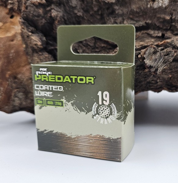 Fox Rage Predator 19-Strand Coated Wire 10m - 26lb/12kg 46lb/21kg Stahlvorfach