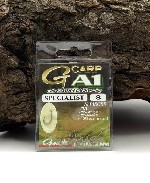 Gamakatsu A1 G-Carp Specialist Hooks Camouflage Sand Gr. 2 4 6 8
