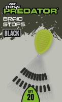 Fox Rage Predator Braid Stops für Geflecht & Mono 20Stück Farbe Black