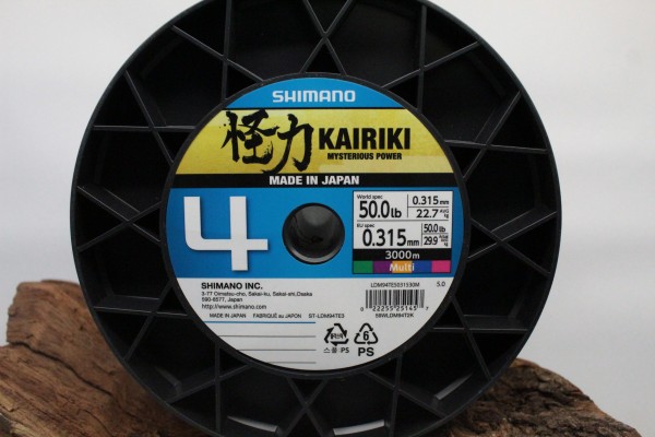 Shimano Kairiki 4 3000m Multi Color 0,315mm 29,9kg ABVERKAUF