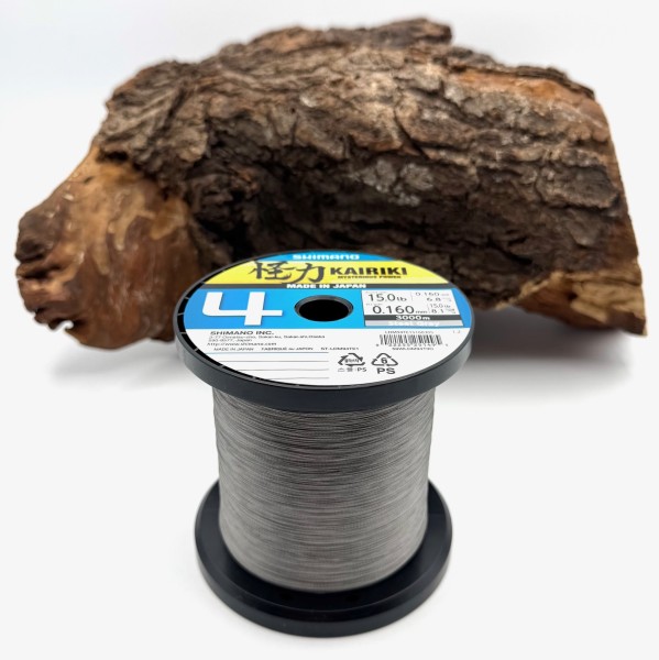 Shimano Kairiki VT PE 0,16mm Steel Gray 8,1kg je 10m!! 4fach geflochten