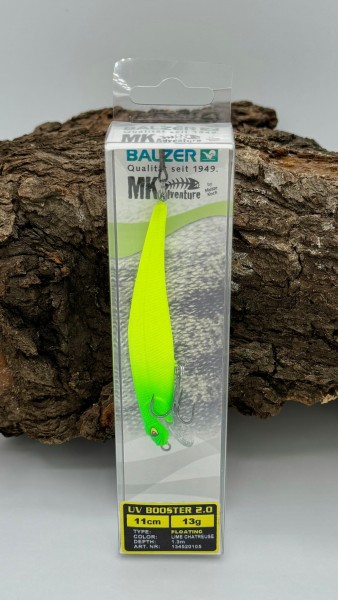 Balzer MK Adventure UV Booster 2.0 10 Farben 11cm 13g 1,3m Matze Koch Floating Wobbler