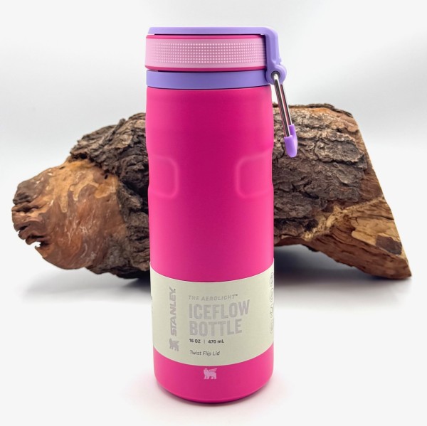 Stanley The IceFlow Twist Flip Bottle 0,47l Trinkflasche Violet Blossom