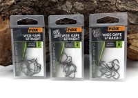 Fox Wide Gape Straight PTFE Karpfenhaken Micro Barbed Größe 2 4 6