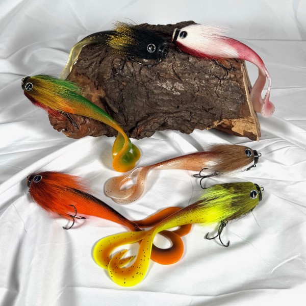 Rapala Soft Olio Prerigged 8" 20cm 55g VMC Mustache Jigkopf & Pike Chain