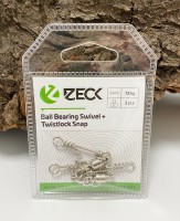 Zeck Wels Ball Bearing Swivel + Twistlock 105kg 3 Stück Zeck Wels Ball Bearing Swivel + Twistlock 105kg 3 Stück