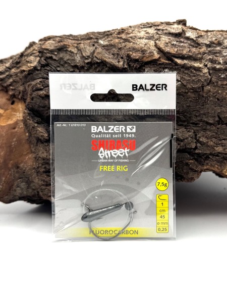 Balzer Shirasu Street Free Rig 45cm Fluorocarbon Ø 0,25mm 7,5g 10g Blei