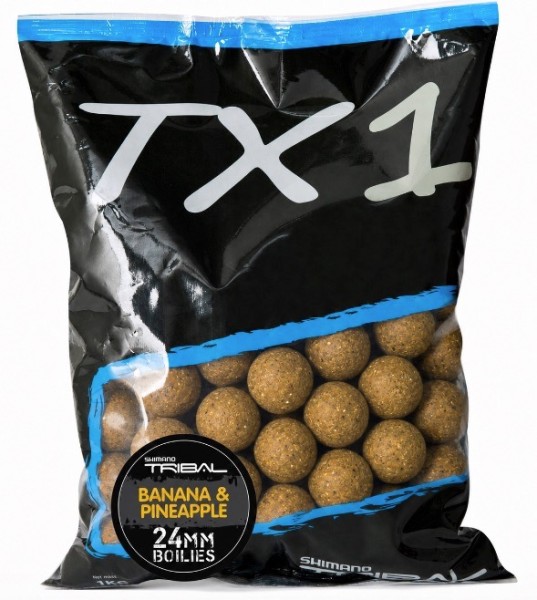 Shimano Bait TX1 Banana & Pineapple Boilie 15mm 20mm 24mm 1kg 5kg