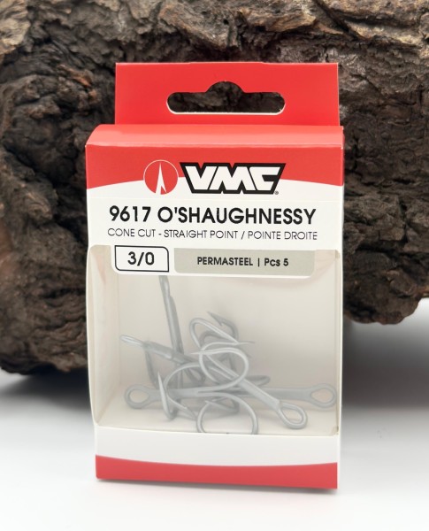 VMC 9617 O'Shaughnessy Cone Cut Treble Hook Meeresdrilling Gr. 1/0 - 8/0 5er-Pack