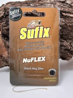 Sufix Nuflex Brown 20m 15lb 6,8kg Karpfenvorfach mit Dispenser ABVERKAUF