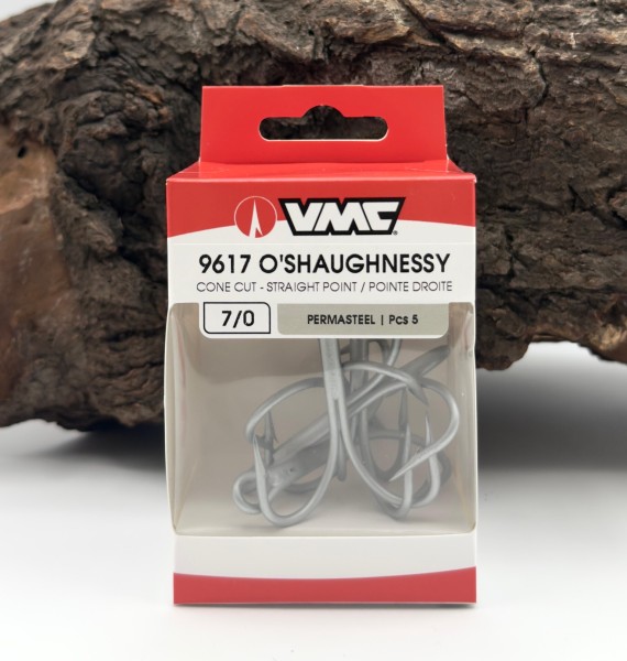 VMC 9617 O'Shaughnessy Cone Cut Treble Hook Meeresdrilling Gr. 1/0 - 8/0 5er-Pack