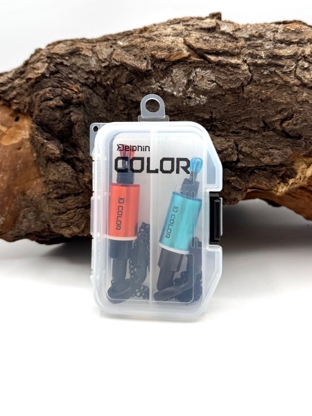 Delphin COLOR Hängebissanzeiger Set blau+rot grün+gelb