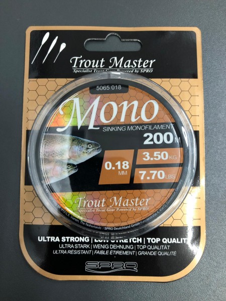 Spro Trout Master Mono Ultra High Performance Schnur 200m ABVERAKUF