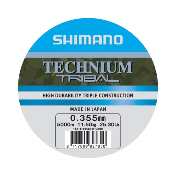Shimano Technium Tribal A Mono 0.355mm 11.5kg 25,30Lb 5000m Camou