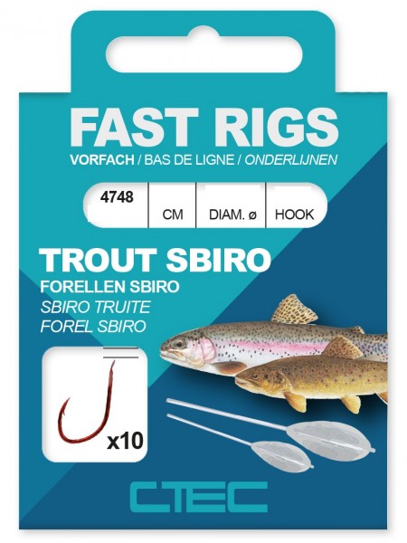 Spro C-Tec Trout Sbiro Forelle gebundene Zielfischhaken Gr. 4 6 8 10 ABVERKAUF