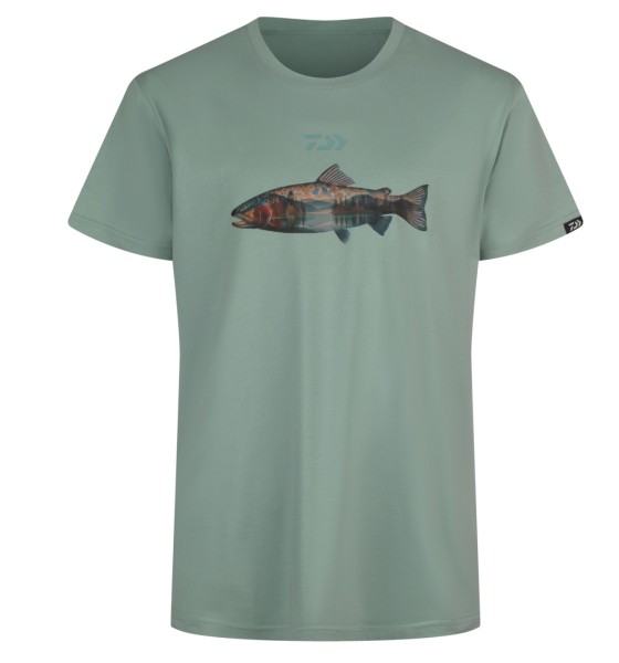DAIWA T-Shirt Trout Pistaccio Kurzarm-Shirt M L XL XXL