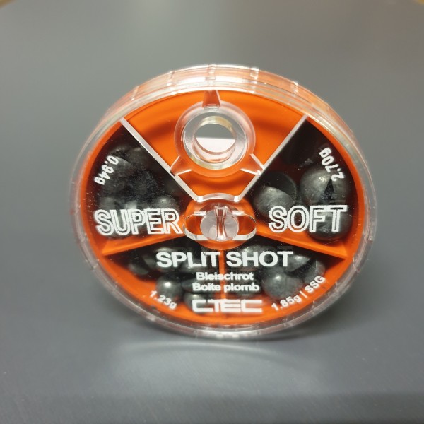 Spro C-Tec Super Soft Split Shot 60g 4 Fächer 0,94g - 2,7g