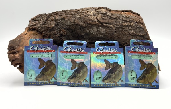 Gamakatsu 3510F Carp/Karpfenhaken Schwarz Gr. 2 4 6 8 85cm SALE