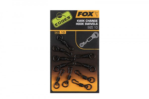 Fox Edges Kwik Change Hook Swivels Größe 10 / 11