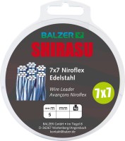 Balzer Shirasu 7x7 Stahlvorfach Niroflex Edelstahl 5m in 3 Größen