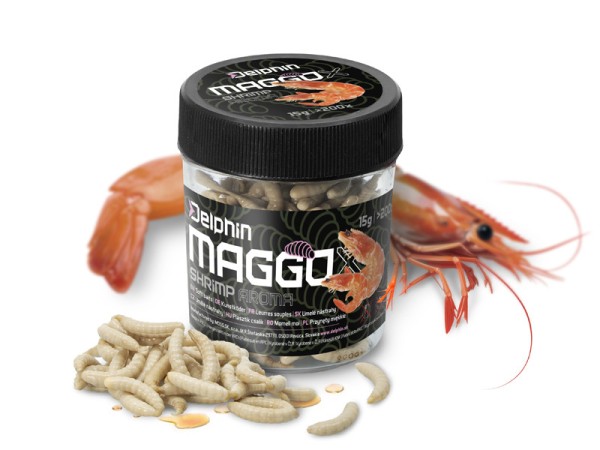 Delphin MaggoX Kunstmade Kunstköder 15g - ±200stk Shrimp & Fish