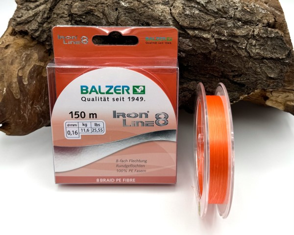 Balzer Iron Line 8 Orange 150m 0,08mm 0,10mm 0,12mm 0,14mm 0,16mm 0,18mm