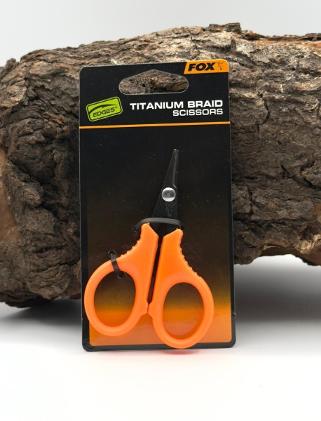 Fox Edges Titanium Braid Scissors - Geflechtschere Orange