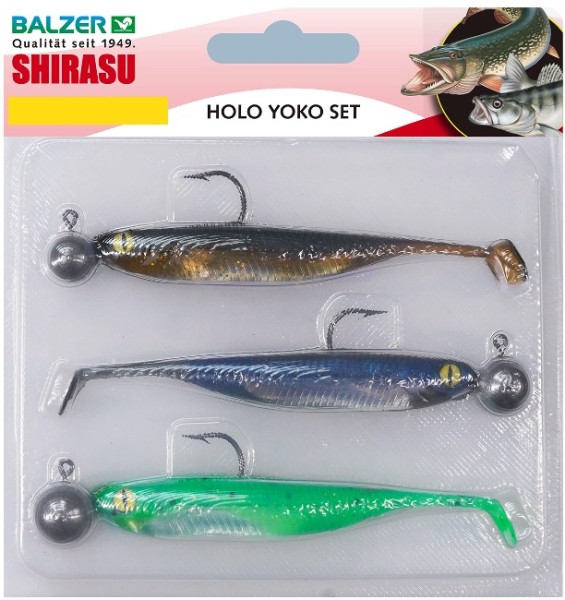 Balzer Shirasu Holo Yoko Set 3 Größen 3 Farben Gummiköder