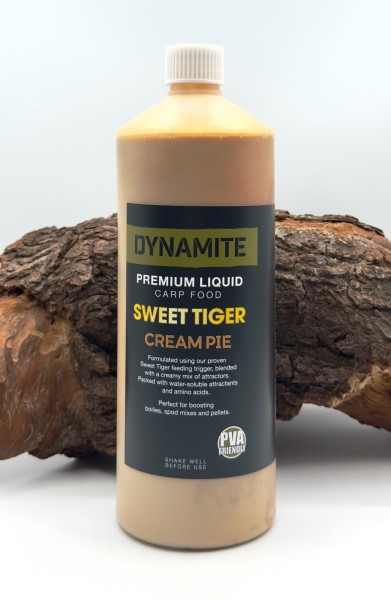 Dynamite Premium Liquid Carp Food Sweet Tiger Cream Pie 1L