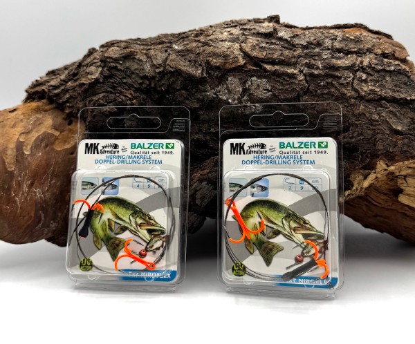 Balzer MK Adventure Hering Makrele System mit Fluo Drillingen Gr. 4 2 Matze Koch
