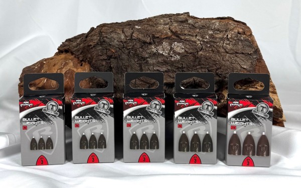 Fox Rage Tungsten Bullet Weights 3g 5g 7g 9g 11g mattgrüne Oberfläche