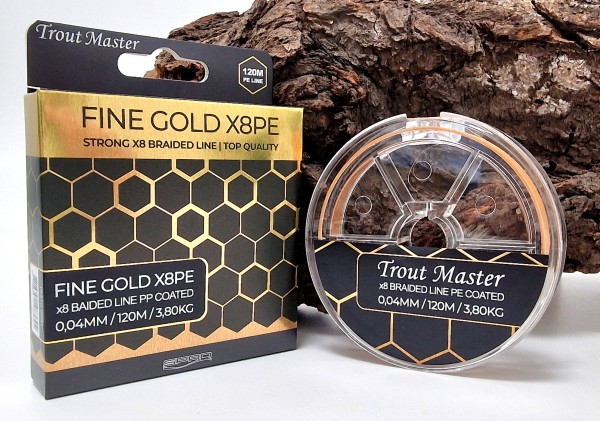 Spro Trout Master Fine Gold X8 PE 120m 0,04mm 0,06mm 0,08mm 0,10mm
