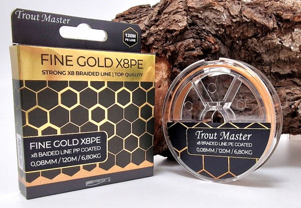 Spro Trout Master Fine Gold X8 PE 120m 0,04mm 0,06mm 0,08mm 0,10mm